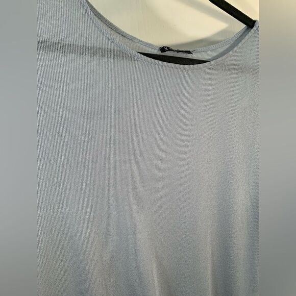 Very J NWT light blue lightweight knit sheer long sleeve top Size Small - Picture 2 of 5